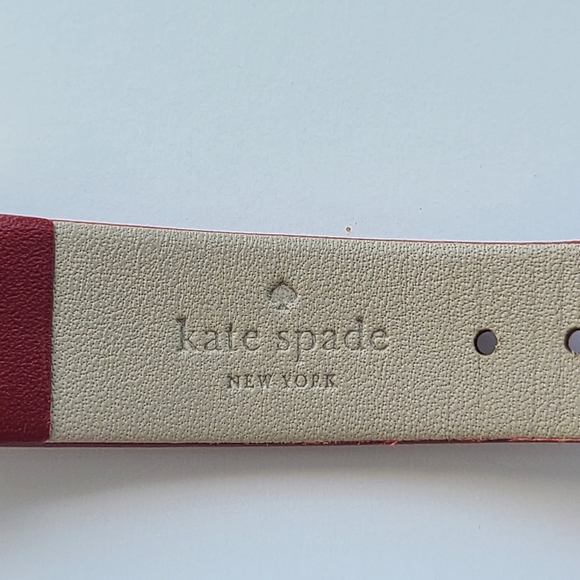 KATE SPADE Metro Wine & Dine Leather Burgundy Gold Watch - Picture 10 of 12